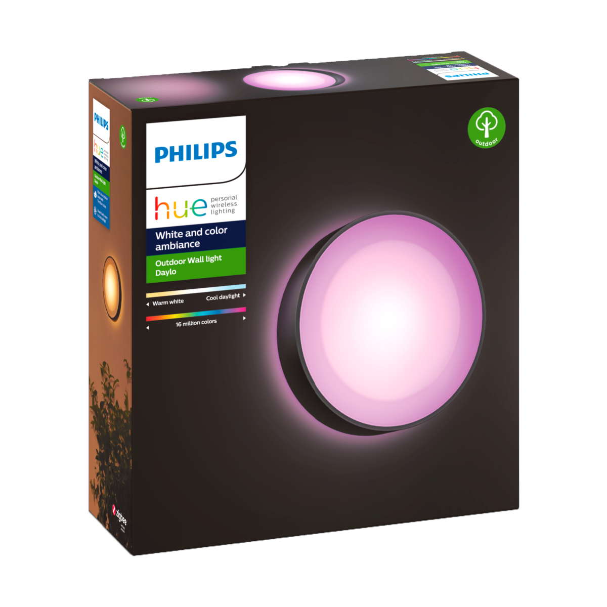 Philips Hue WCA Daylo Vegglampe 1x15W Sort