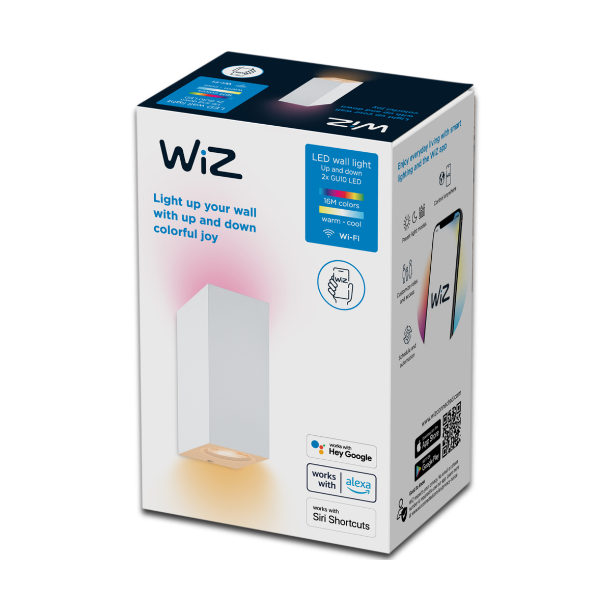 WiZ  Vegglampe opp/ned 2x5W Hvit