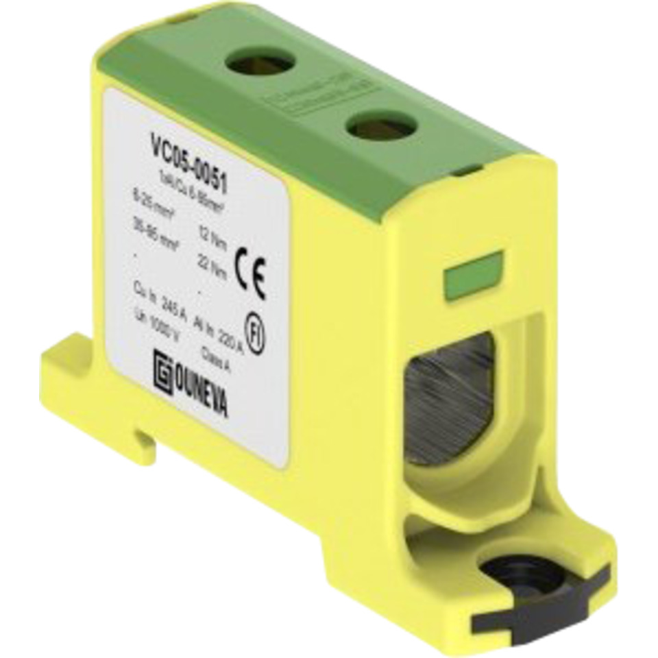 Klemme isolert OTL 1x35-240mm² AL/CU Gul/Grønn Klemme isolert OTL 1x35-240mm² AL/CU Gul/Grønn