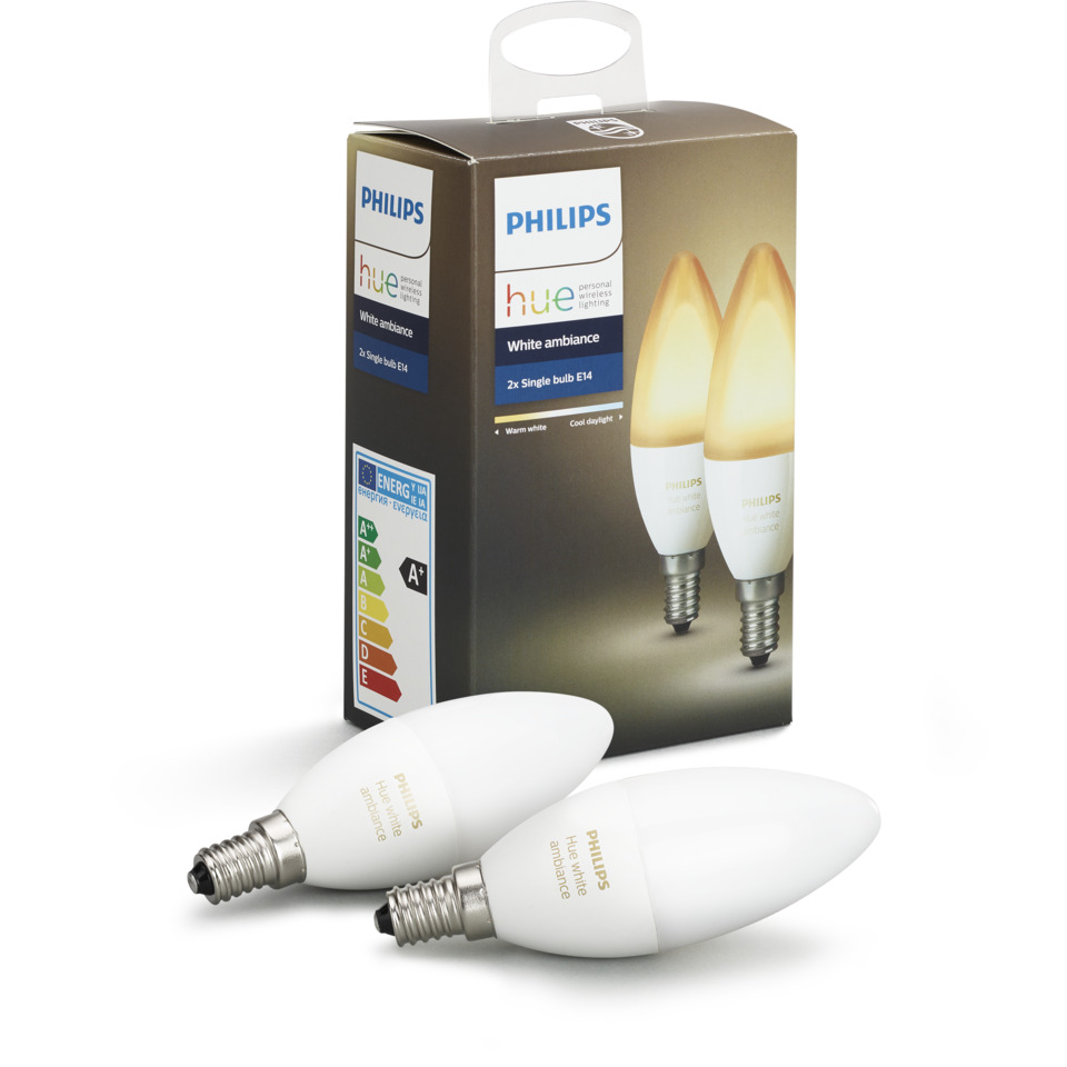 Philips Hue WA E14 Lyskilde 6W 2pk Philips Hue WA E14 Lyskilde 6W 2pk