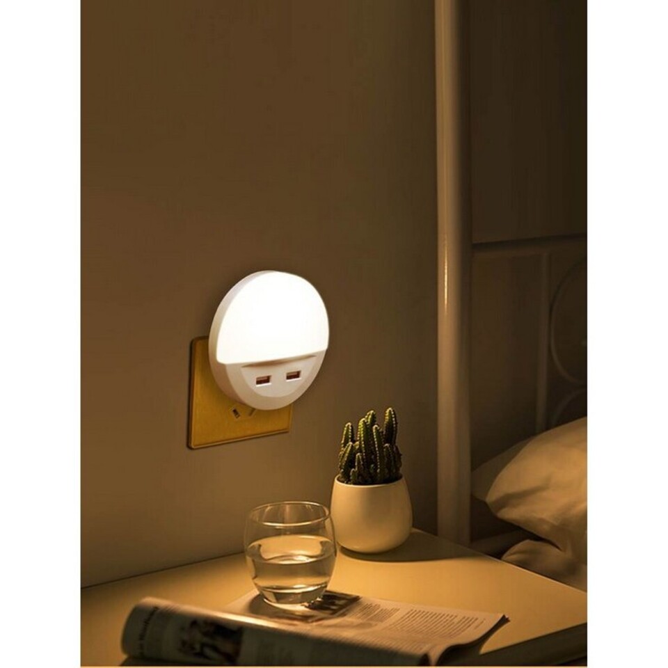 LED Nattlys Med USB Lader | Elektroimportøren AS LED Nattlys Med USB Lader | Elektroimportøren AS
