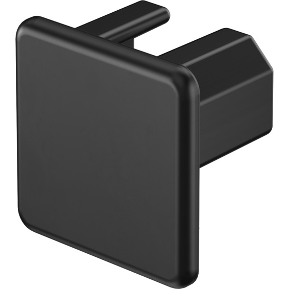 Endestykke for kanal WDK15015SW Sort