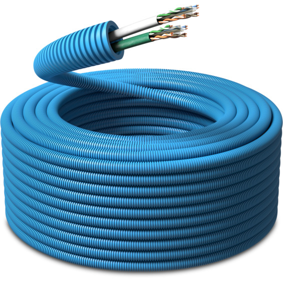 Ferdigtrukket K-rør 16/2xUTP6 LSZH 100m PM Flex
