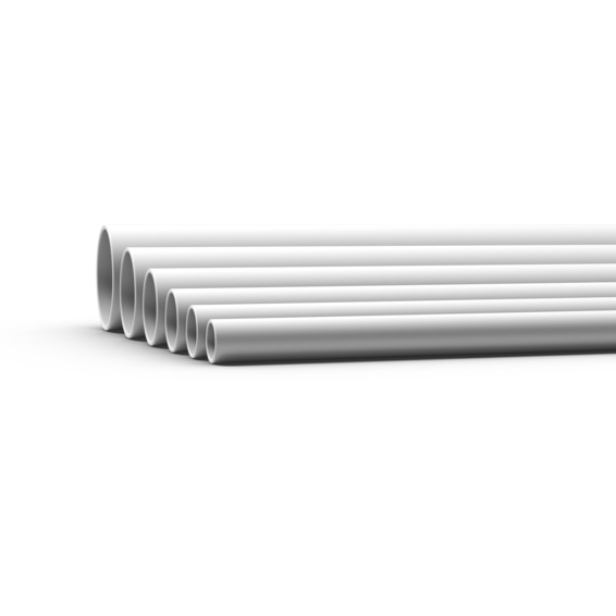 Stive rør PP 20mm 320N Hvit 3m