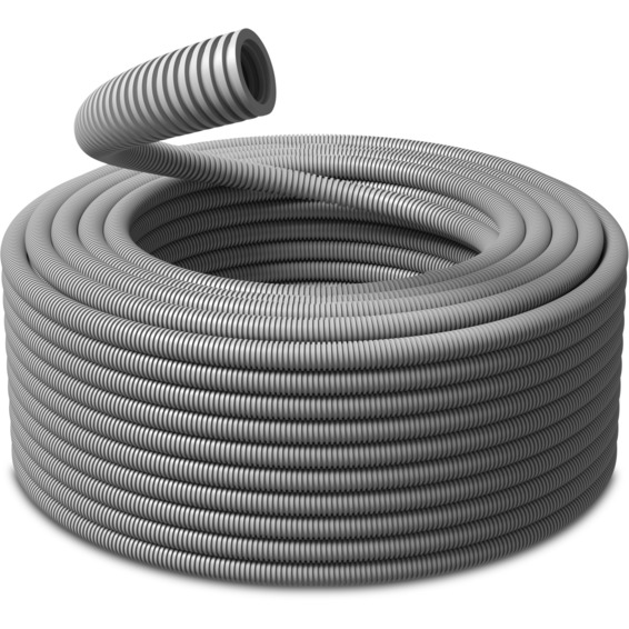 K-rør 16mm (10m) Korrugert plastrør Grå PVC PM-Flex K-rør 16mm (10m) Korrugert plastrør Grå PVC PM-Flex