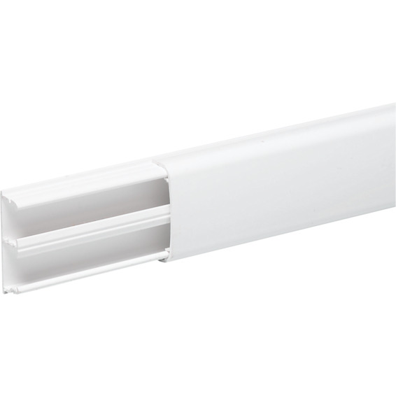 Minikanal 2 rom hvit PVC OL1230. Lengde 2,1 meter Minikanal 2 rom hvit PVC OL1230. Lengde 2,1 meter