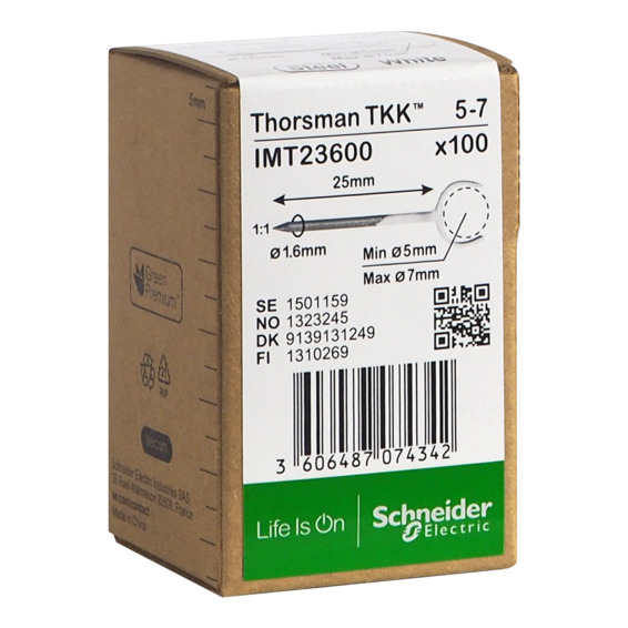 Metallklammer TKK 5-7 spiker 25mm 100stk