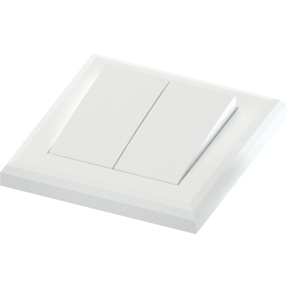 Namron Edge bryter innfelt 1+1 polarhvit