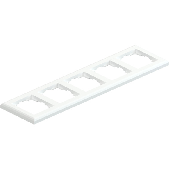 Namron Edge kombinasjonsplate 5-hull polarhvit