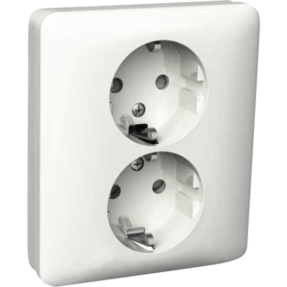 Exxact dobbel stikk innfelt m/j+bv sk Hvit Exxact dobbel stikk innfelt m/j+bv sk Hvit