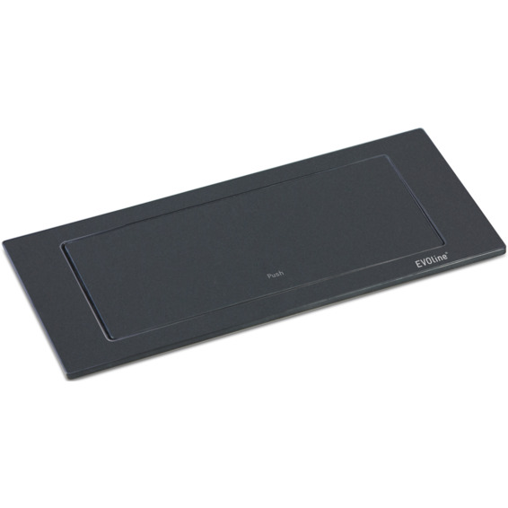 Evoline BackFlip Sort lakkert stål 2xstikk 1xUSB-C 2.1A