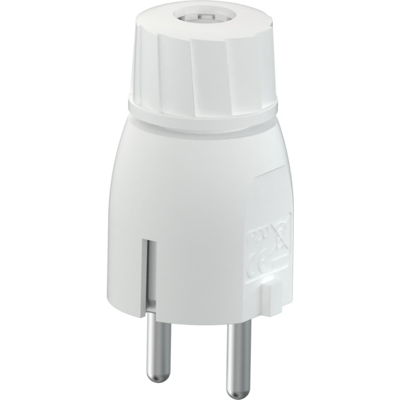 Namron Støpsel jord hvit PVC