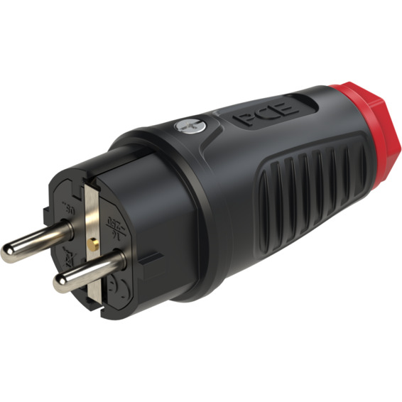 Støpsel Jord Gummi IP44 250V 16A Støpsel Jord Gummi IP44 250V 16A