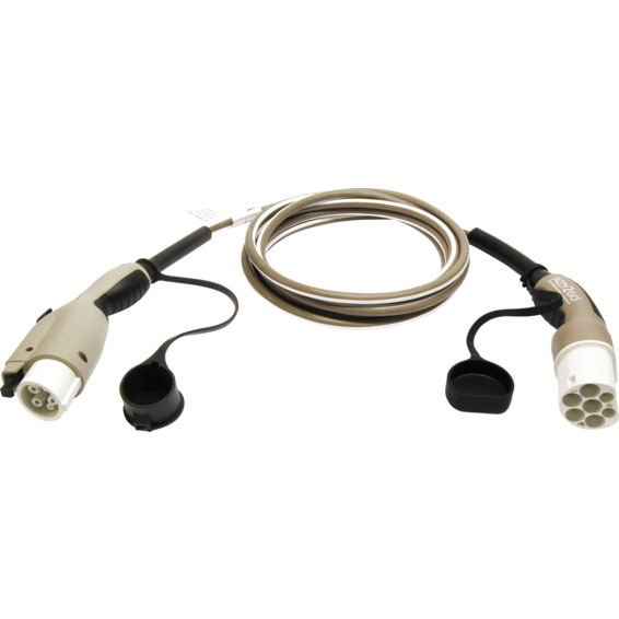 Ladekabel TYPE 2 til TYPE 1 16A 1FAS 6 meter Ladekabel TYPE 2 til TYPE 1 16A 1FAS 6 meter