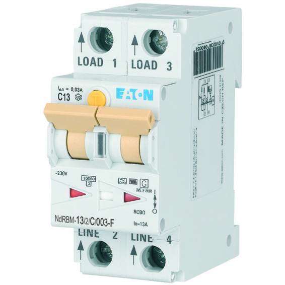 Jordfeilautomat xDigital NdRBM-13/2/C/003-F-OL Eaton