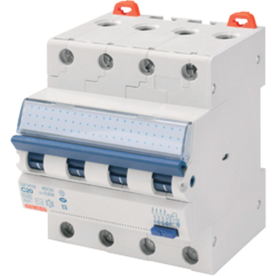 Jordfeilautomat Gewiss 420C 20A 4-pol 4 mod C-karakteristikk Jordfeilautomat Gewiss 420C 20A 4-pol 4 mod C-karakteristikk