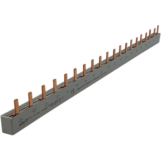 Samleskinne stift S2/10 L1-L2 10mm² 20 mod