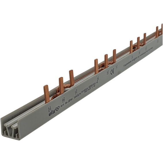 Samleskinne stift S3/10 L1-L2-L3-space 18mm 10mm² 1m