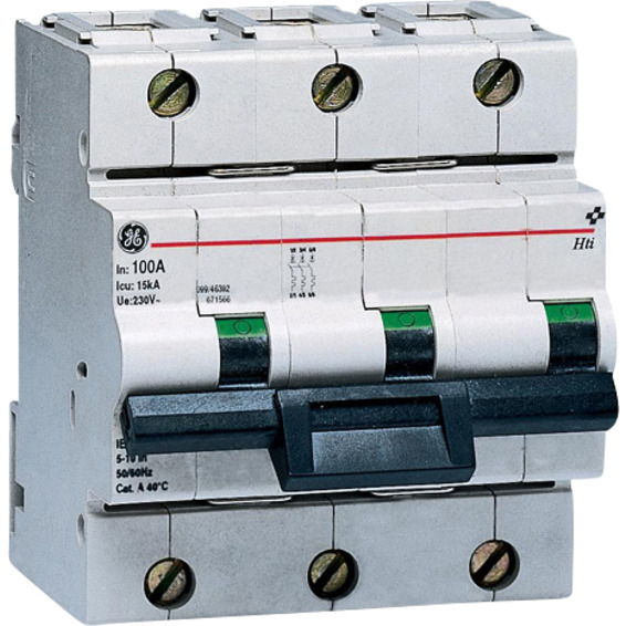 Effektbryter HTI 103 C 125A 3-Pol Modulær 10kA Effektbryter HTI 103 C 125A 3-Pol Modulær 10kA