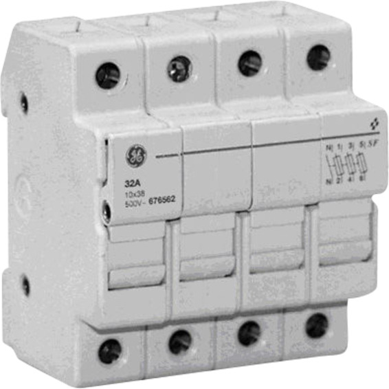 Sikringsholder 32A 3Pol+N 4 moduler 400V Sikringsholder 32A 3Pol+N 4 moduler 400V