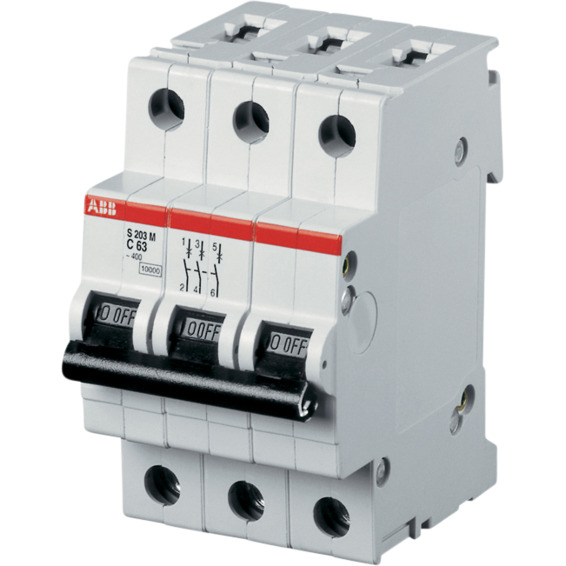 Automatsikring S203M 3p B10A  - 1665515
