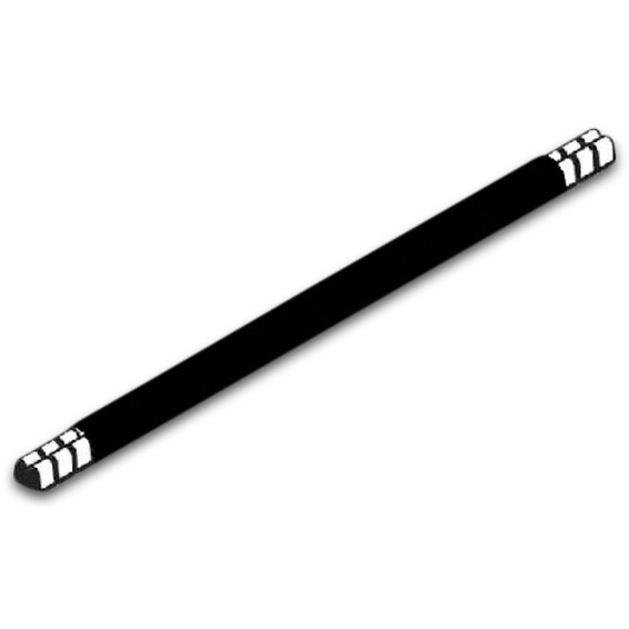 Lask enkelisolert 10mm² 40cm sort