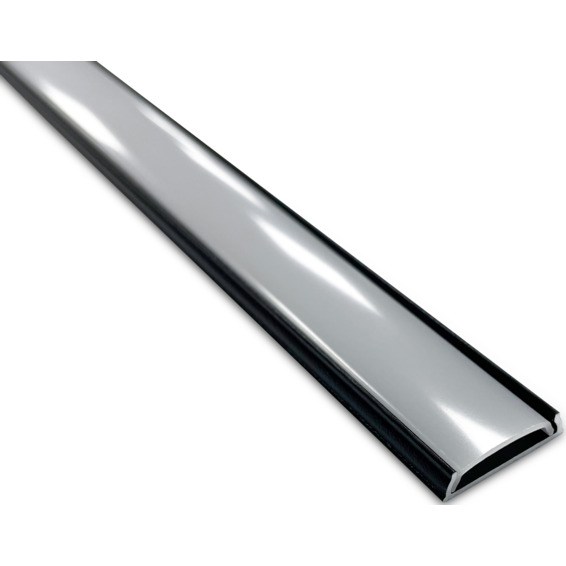 Namron Aluminiumsprofil utenpåliggende matt sort 2m 1804