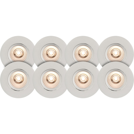 Namron Alfa Eco Downlight Warmdim 8W matt hvit 8-pack produktbilde
