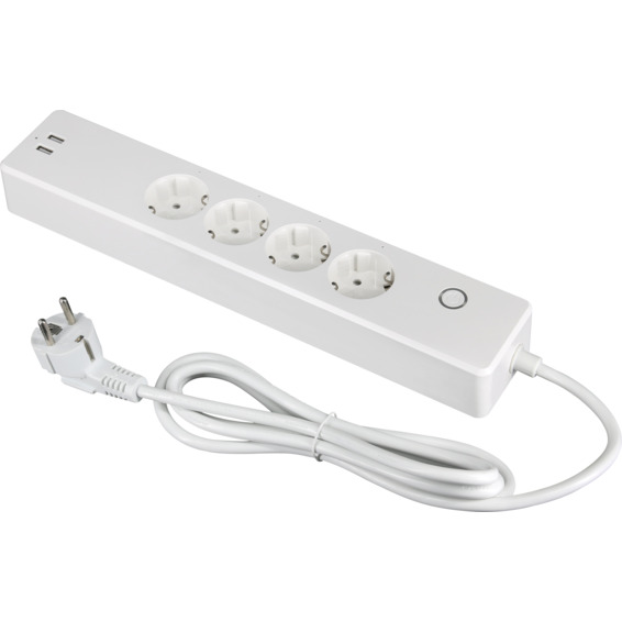 Namron Zigbee skjøteledning 4-veis med USB