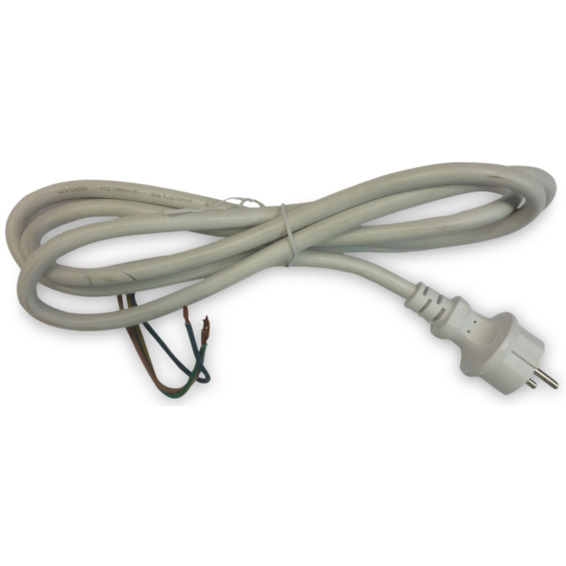 Nettkabel plugg 1,5m 3G1 5mm2 hvit IP44
