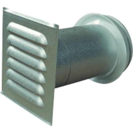 Veggventil Med Sjalusirist Aluz Ø125 220-400mm