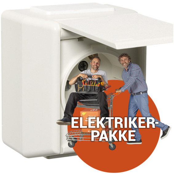 Ferdig montert enkel stikkontakt utvendig Ferdig montert enkel stikkontakt utvendig