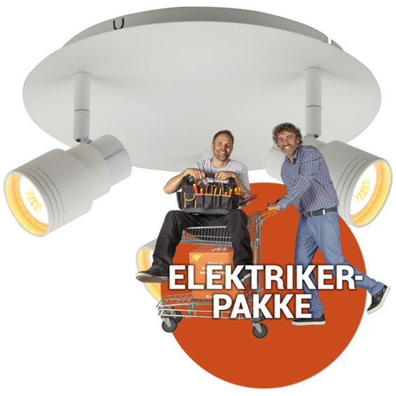 Ferdig montert lampe - Pluto 3 spot rund hvit Ferdig montert lampe - Pluto 3 spot rund hvit