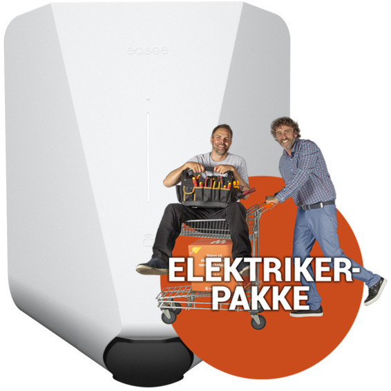 Ferdig montert elbillader - Easee 32A 400V Hvit Ferdig montert elbillader - Easee 32A 400V Hvit