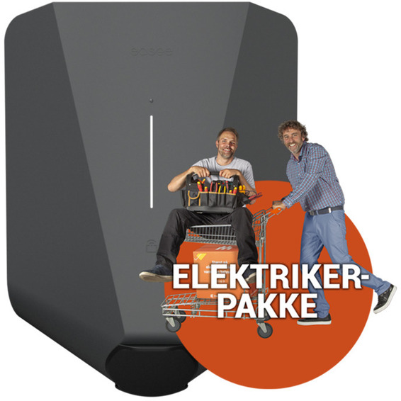 Ferdig montert elbil lader - Easee 32A 400V Antracit Ferdig montert elbil lader - Easee 32A 400V Antracit