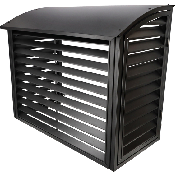 Varmepumpehus metall standard matt sort