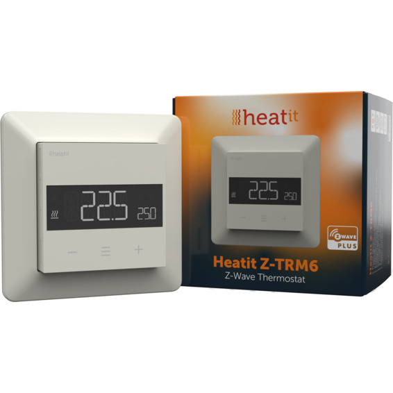 Heatit - Z-Wave - Z-TRM6 Hvit Termostat 16A RAL9010