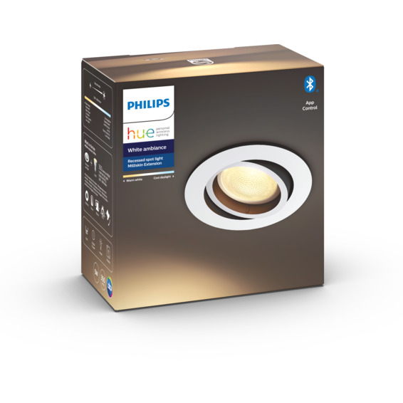 Philips Hue WA Milliskin Rund Downl 5.5W Hvit Philips Hue WA Milliskin Rund Downl 5.5W Hvit