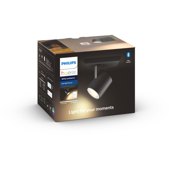 Philips Hue WA Runner Vegglampe 5.5W Sort ink dim Philips Hue WA Runner Vegglampe 5.5W Sort ink dim