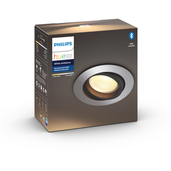 Philips Hue WA Milliskin Rund Downl 5.5W Alu Philips Hue WA Milliskin Rund Downl 5.5W Alu