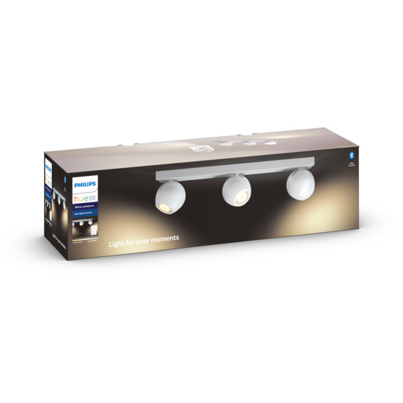 Philips Hue WA Buckram Taklampe 3x5.5W Hvit ink dim Philips Hue WA Buckram Taklampe 3x5.5W Hvit ink dim