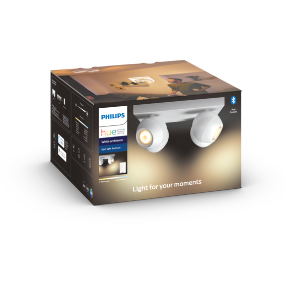 Philips Hue WA Buckram Taklampe 4x5.5W Hvit ink dim Philips Hue WA Buckram Taklampe 4x5.5W Hvit ink dim