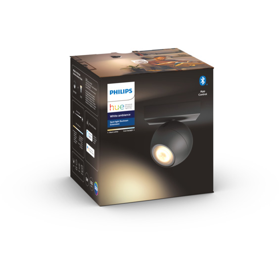 Philips Hue WA Buckram Tak/Vegglampe 5.5W Sort Philips Hue WA Buckram Tak/Vegglampe 5.5W Sort
