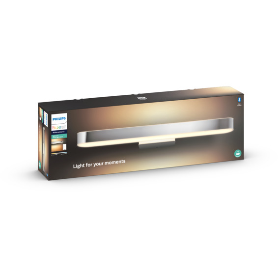 Philips Hue WA Adore Speillampe 40W IP44 Krom ink dim Philips Hue WA Adore Speillampe 40W IP44 Krom ink dim