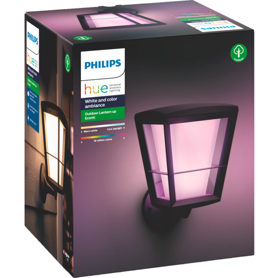Philips Hue WCA Econic Vegglampe Opp Sort Philips Hue WCA Econic Vegglampe Opp Sort