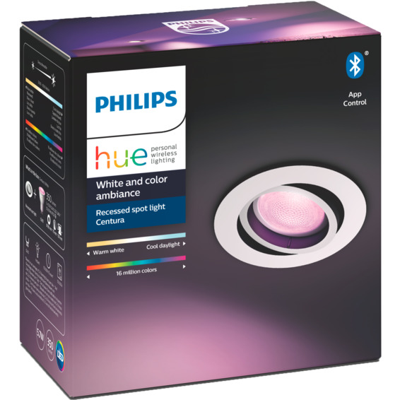 Philips Hue W Centura Recessed Spotlight Hvit Rund 5.7W BLT Philips Hue W Centura Recessed Spotlight Hvit Rund 5.7W BLT