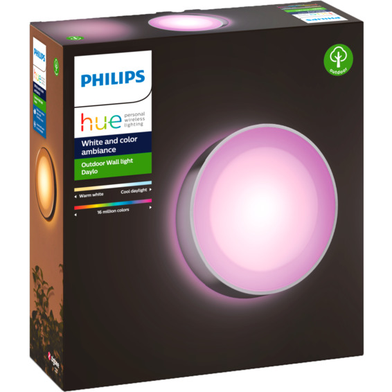 Hue WCA Daylo Vegglampe 1x15W Rustfritt stål - 60253