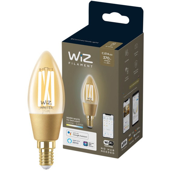 WiZ Lyskilde WA 4,9W C35 Gyllen E14 WiFi