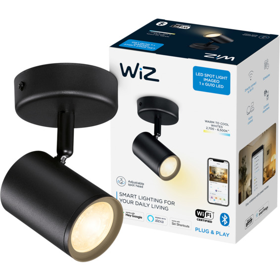 Smart Imageo enkelt spot 5W 2700-6500K Wîfi - Svart