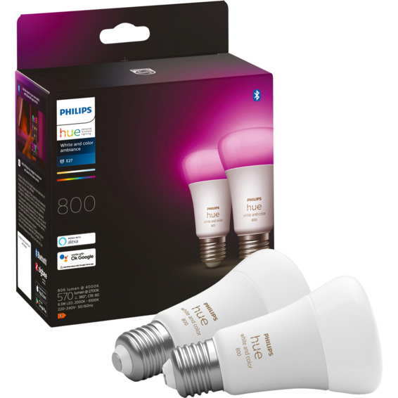 Philips Hue WCA Lyskilde 6.5W A60 E27 2pk